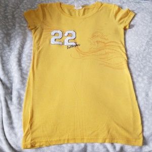 Short sleeve Hollister yellow slim fit tee